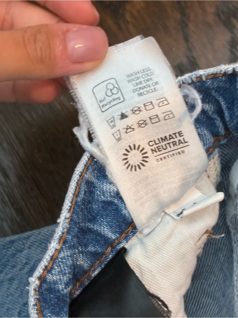 Reformation Light Blue Washed Wide-Leg Jeans - Picture 5 of 6